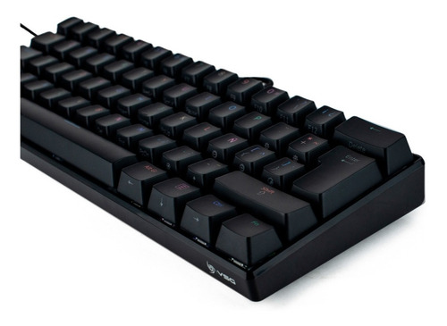 Imagen 7 de 7 de Teclado gamer VSG Mintaka QWERTY Kailh Blue español latinoamérica color negro con luz RGB