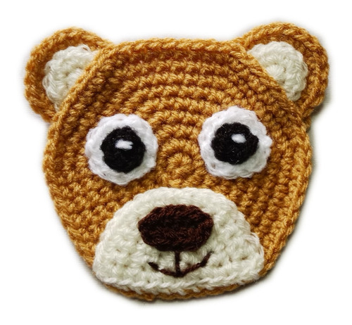 Cara Osito Aplique Crochet Souvenir Lana (pack X 10)