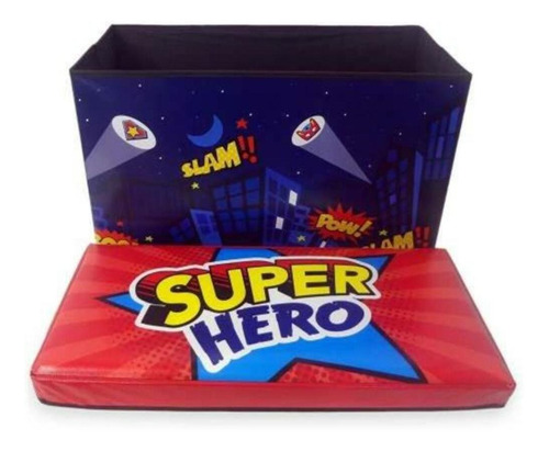 Imagem 3 de 6 de Baú Puff Infantil Porta Treco Caixa Organizadora Brinquedos