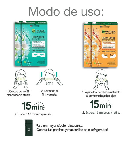 Imagen 4 de 4 de Kit 4pack Para Ojos 2 Mascarilla Naranja Y 2 Mascarilla Coc