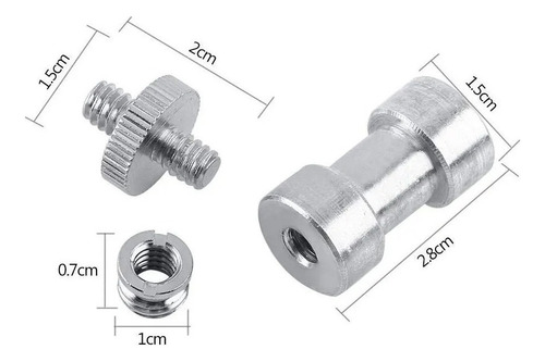 Kit 3 Adaptadores Tornillos Hembra Macho 1/4 Y 3/8