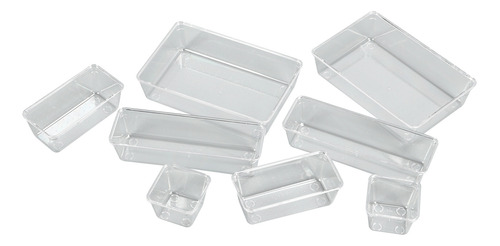 Caja De Almacenamiento De Plástico Transparente Ps, 8 Piezas