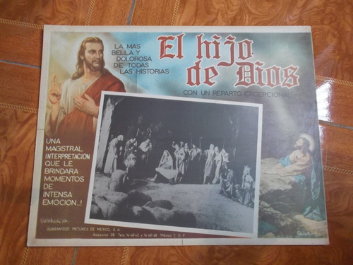 Antiguo Raro Cartel De Cine Lobby Card El Hijo De Dios!