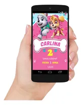Comprar Invitación Digital Paw Patrol Tarjeta Cumpleaños Infantil