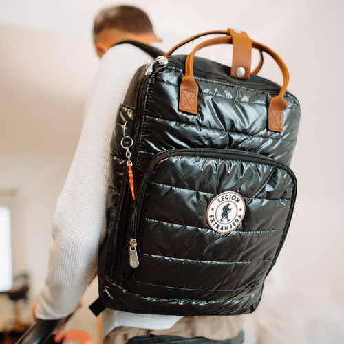 Imagen 3 de 10 de Mochila Baby Bag Patagonia Diamond Negro Legion Extranjera