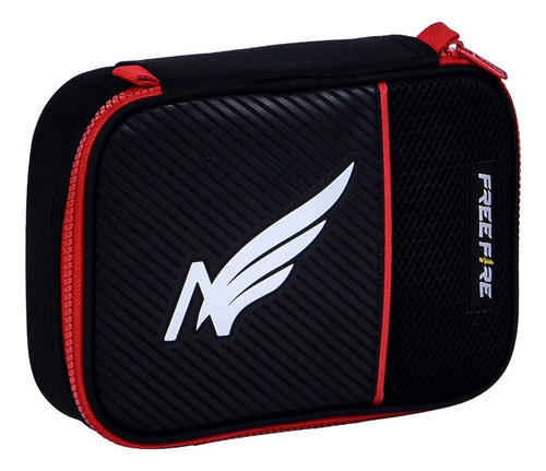 Estojo Box Free Fire Angelical Juvenil Escolar 36 Elásticos Cor Vermelho