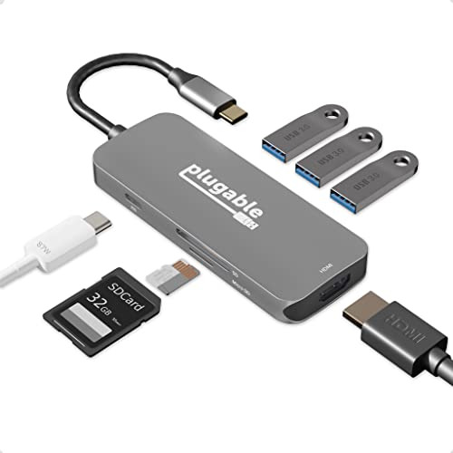 Hub C 7 En Compatible Con Windows Chromebook Usb4 Thunderbol