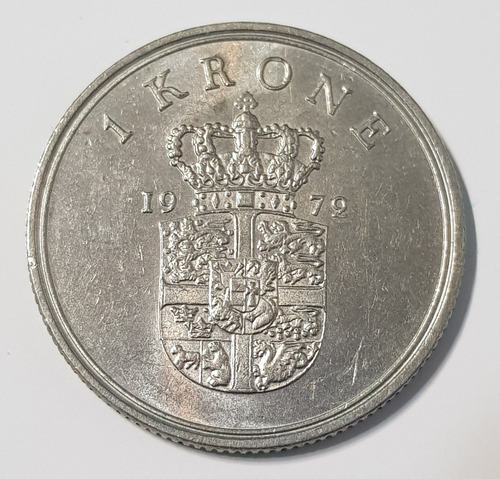 Lote 3 Monedas 1 Krone Corona Dinamarca 1969 1972 Coleccion