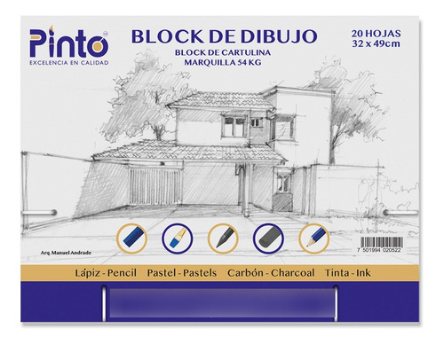 Block De Dibujo Marquilla Pinto 32x49 Cm 20 Hojas