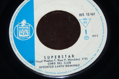 Jch- Coro Club Juventud Santo Domingo Superstar Rock 45 Rpm