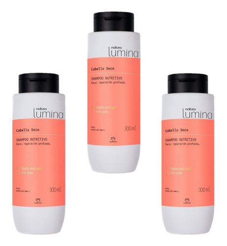 Shampoo Nutritivo Cabello Seco X3 Lumina Natura