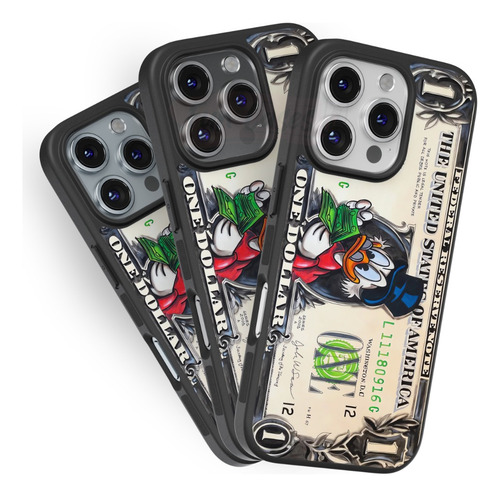 Funda Un Dolar 1 Billete Tio Rico Mc Pato Dinero Millonario Negro Iphone Xr