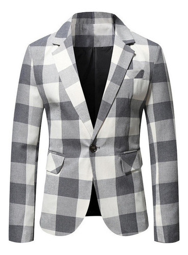 Blazer Coat Para Hombre, Corte Entallado, Con Estampado