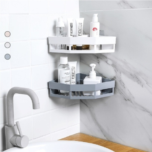 Porta Shampoo E Sabonete Suporte De Canto Parede Banheiro
