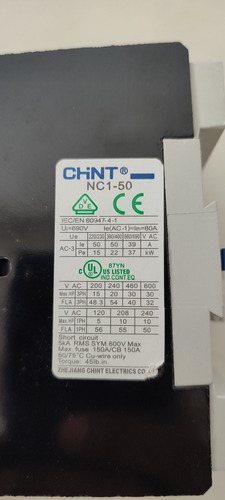 Contactor Eléctrico Chint, Trifásico, 220 V. Oferta (50$)