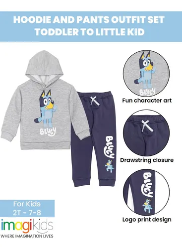 Set De Ropa Bluey Bingo De Forro Polar Para Niños Pequeños,