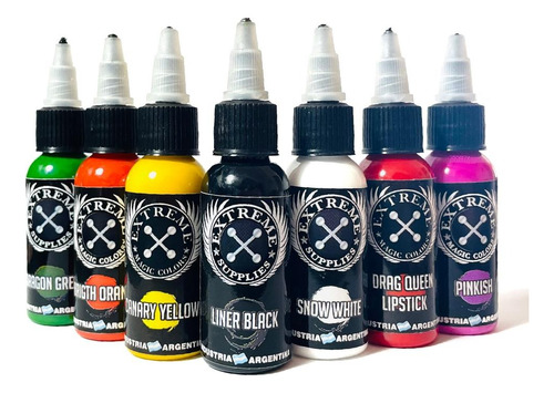 Tinta Extreme Tattoo Ink X 10 Unidades A Eleccion