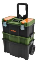 Comprar Carro Caja Herramientas Ruedas Desmontable Set Valija Bauker Verde Musgo