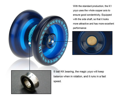 Profissional Magic Yoyo K1 Spin Abs Yoyo 8 Bolas Kk Rolament