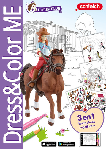 Schleich Horse Club (dress & Color Me A4) Book'n'app