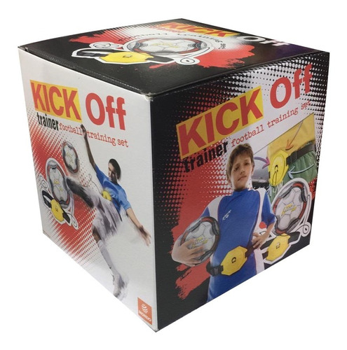 Juventus Kick Off Trainer de fútbol para niños/Adultos Balón Juve Incluido 28605 Equipo para Entrenamiento Individual con cinturón Ajustable Mondo-Mundo Toys-F.C Color Blanco