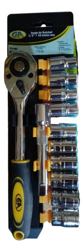 Jgo. Dados Con Ratchet Encastre 1/2 X 12 Pzas C&a