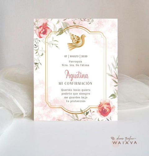 Imagen 4 de 5 de Estampas Confirmación De Nenas X 2u