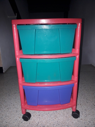 Imagen 2 de 5 de Gavetero De Plástico Infantil Para Guardar Cosas Y/o Jugar