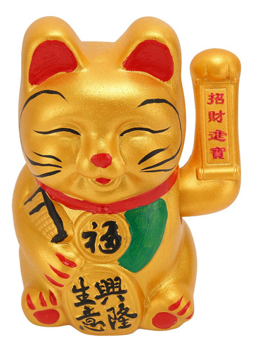 Dando La Bienvenida A Cat Golden Battery Powered Fortune Wav