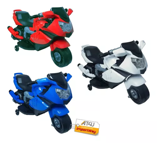 Triciclo Mini Moto Elétrica Infantil Cor Azul Som e Farol com Luz -  Importway