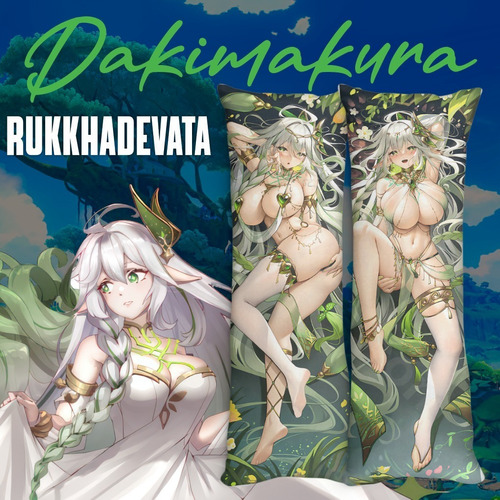 Cojín Dakimakura 150x50 Cm Rukkhadevata Genshin Relleno 