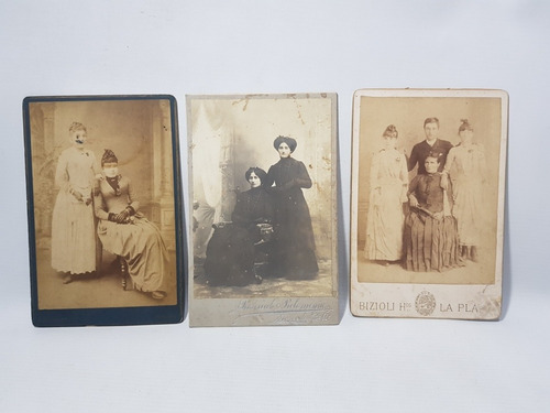Antiguas Fotos De Estudio Siglo 1900 Mujeres X 8 Mag 57434 (Usado)