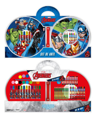 Set De Arte Avengers 58 Piezas C/licencia Original Sp553