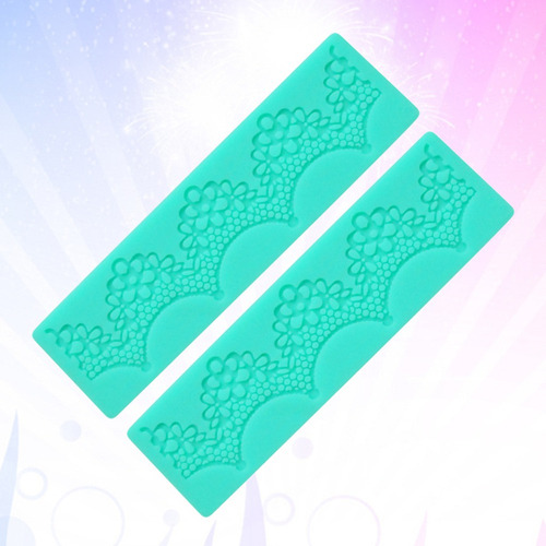 2 Moldes De Silicona Para Tartas Con Forma De Flor De Encaje