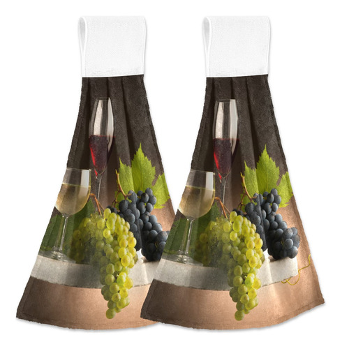 Boccsty Copas De Vino Colgantes De Cocina, 2 Piezas, Uvas, F