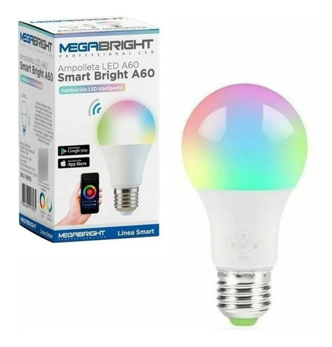 Imagen 2 de 5 de Foco Led Ampolleta De Colores Inteligente Luz Wifi Celular