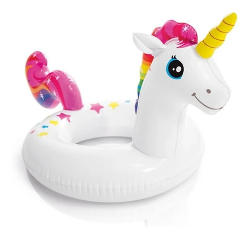 Imagen 1 de 4 de Salvavidas Unicornio Intex 107x58cm Pileta Flotador
