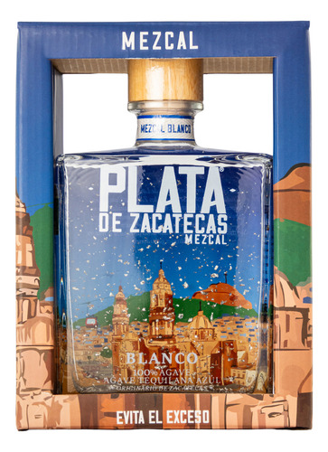 Mezcal Plata De Zacatecas Blanco 750 Ml