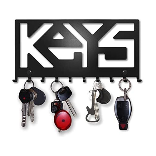 Key Rack For Wall, Black Key Holder For Wall Decorative...