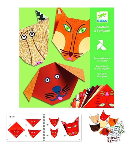 Iniciación Al Origami- Infantil - Animales  Djeco - 