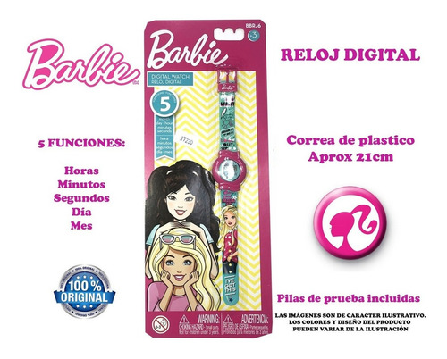 Reloj Digital Barbie Jlt Bbrj6 La Torre