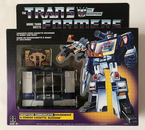 Soundwave Transformers G1 Walmart Reissue 2018 Hasbro (Usado)