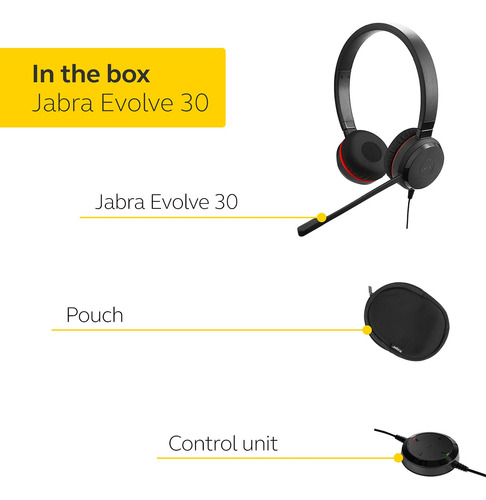 Auriculares Jabra Evolve 30 Ii Ms Estéreo Con Cable, Usb Y C