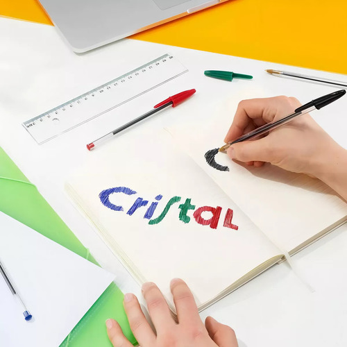 Bolígrafo Bic Cristal 0.8mm Fino Caja 12 Lápiz Pasta Cristal Tinta Negro