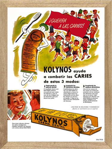 Kolynos Dentifrico , Cuadro, Poster, Publicidad, Afiche L666