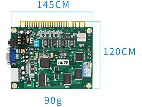 Blee Videojuego Arcade Clásico 60 En 1 Pcb Jamma Board Para