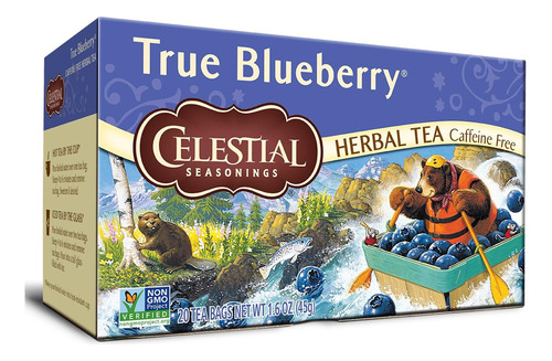 Chá Celestial True Blueberry Mirtilo Amora Hibisco Roseiras 