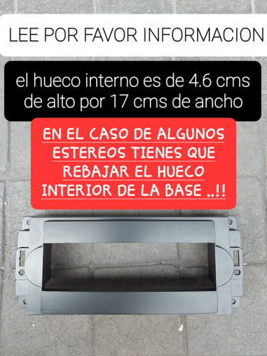 Base Estereo Chrysler 300 Mod. 2004 A 2007 1 Din Calidad