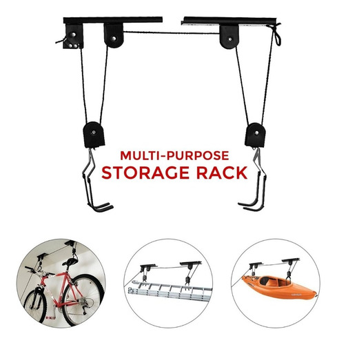Imagen 3 de 9 de Soporte De Techo Elevador Colgar Bicicletas Tabla Surf Kayak