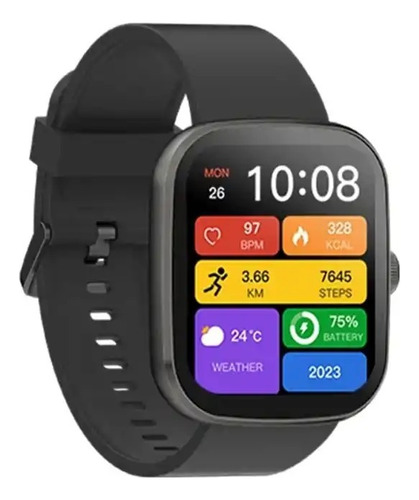 Relógio Smartwatch Imiki Frame 2 Lite Nf + Garantia Preto Milanese Preto Preto